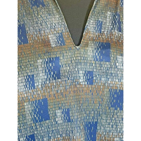 Vintage Jaccar of California Geometric Print Polo Shirt Large 70s Disco Vibe - Picture 5 of 10